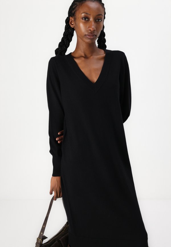 VILA VIAMANDA LONG V NECK DRESS