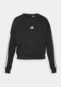 adidas Sportswear ESSENTIALS 3 STRIPES - Sweatshirt - black/white