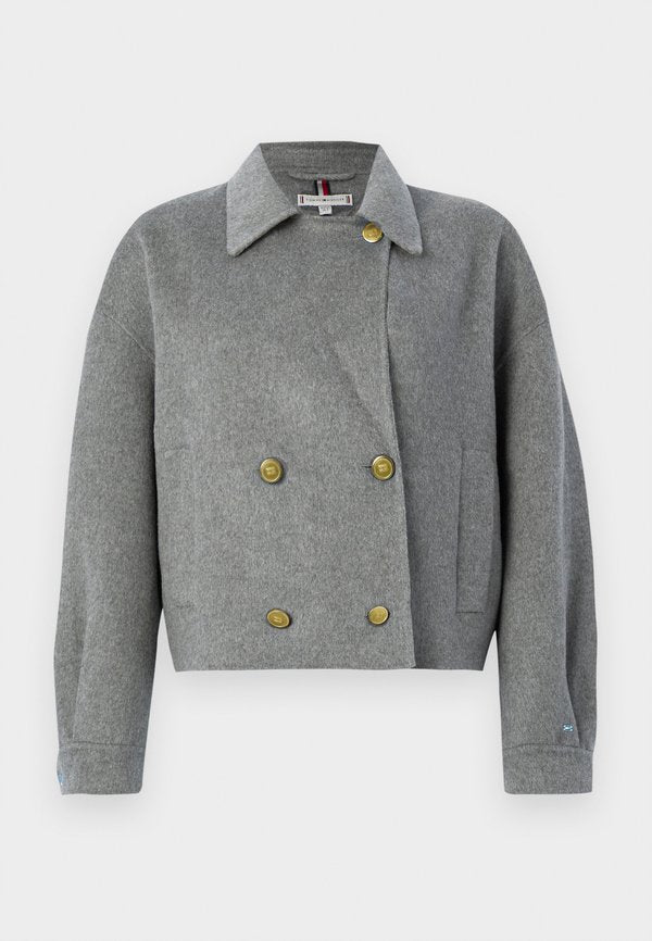 Tommy Hilfiger WOOL BLEND DOUBLE BREASTED PEACOAT