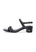 Tommy Hilfiger LEATHER CONTRAST TOPSTITCH BLOCK HEEL SANDALS