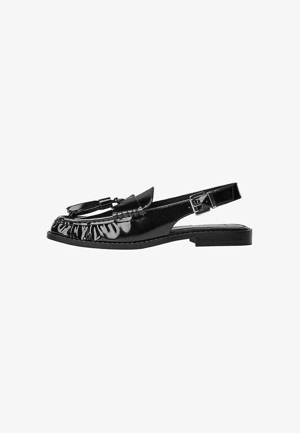 Bershka TASSEL LOAFER - Slingback ballet pumps - black