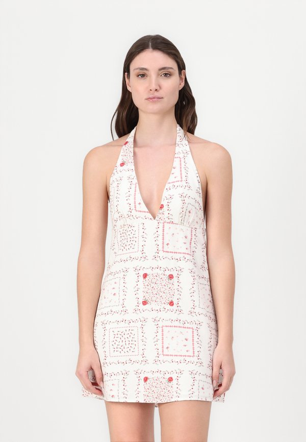 Hollister Co. Open Back Linen-Blend Halter Dress