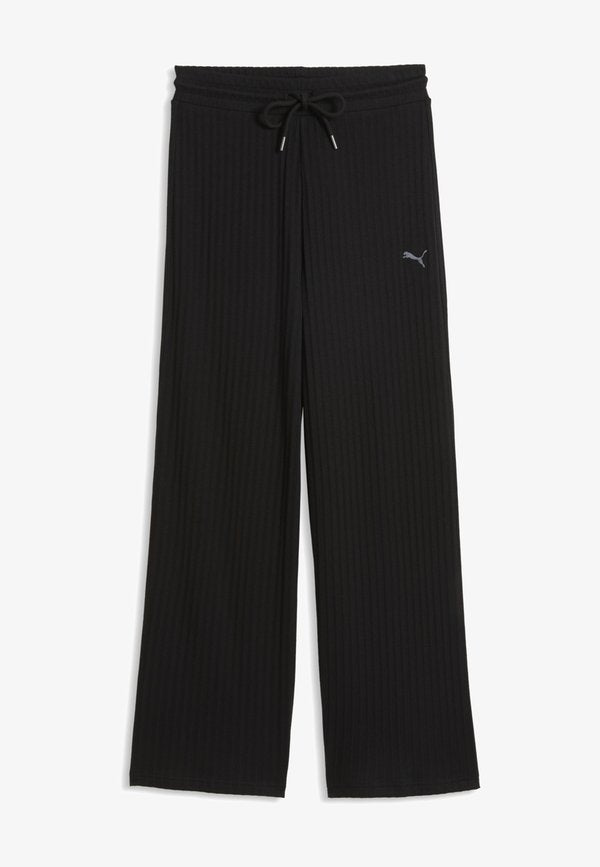 Puma HER HIGH-WAIST WIDE LEG HOSE - Trousers - black