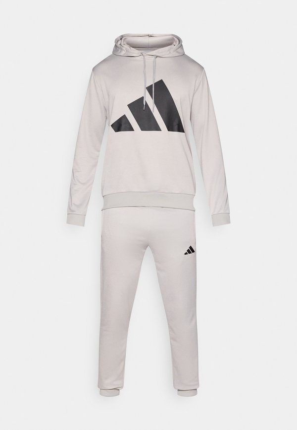 adidas Sportswear BIG LOGO - Hoodie - medium grey heather/black