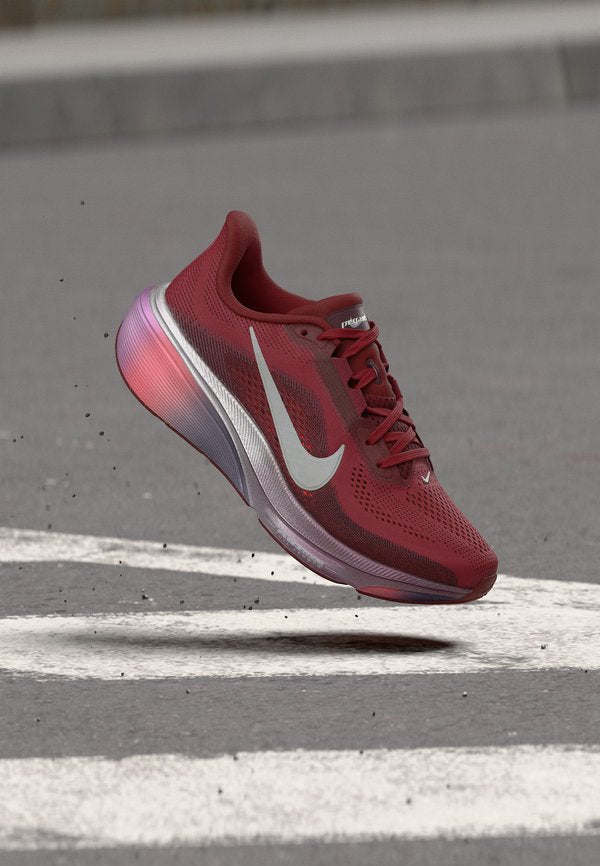Nike Performance PEGASUS 42 SE - Road running shoes - team red/barely green/atomic pink/bordeaux/bright crimson/pearl pink