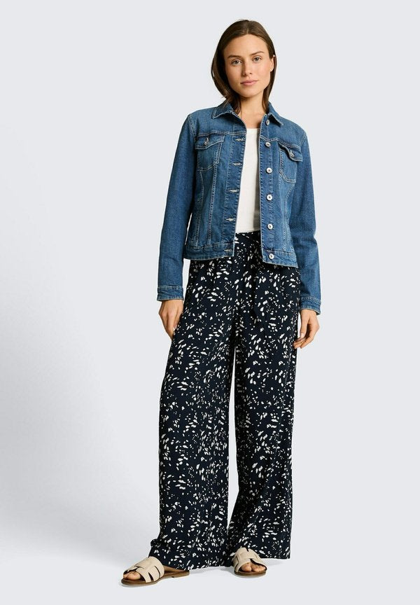 TOM TAILOR TOM TAILOR HOSEN & CHINO LOOSE FIT PALAZZO HOSE MIT MUSTER