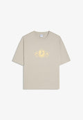 Bershka RELAXED FIT PRINT T-SHIRT - Print T-shirt - light grey