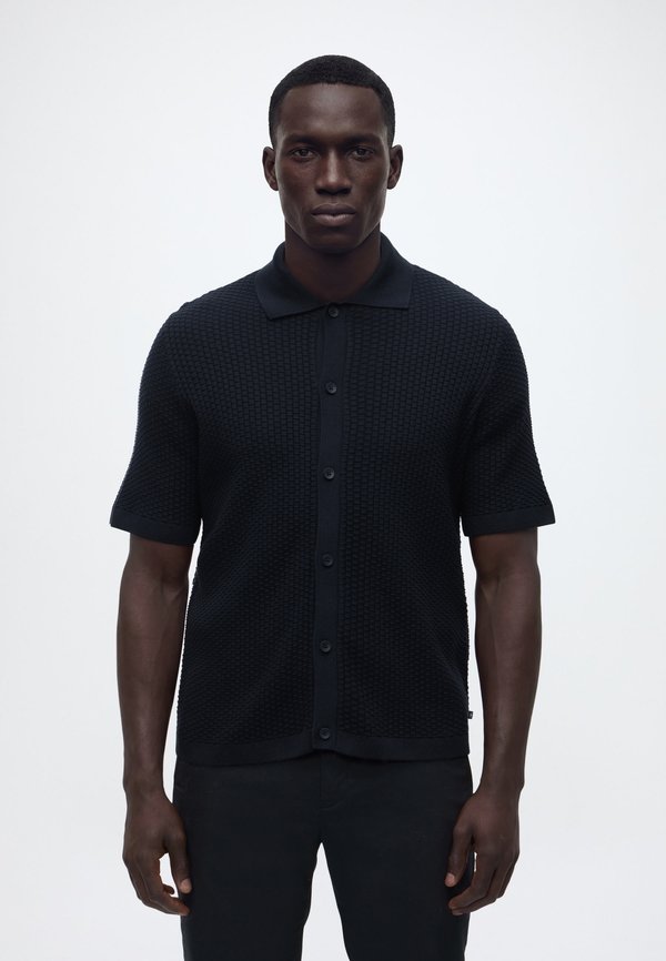 TOM TAILOR MINIMAL STRUCTURED KNIT POLO JACKET