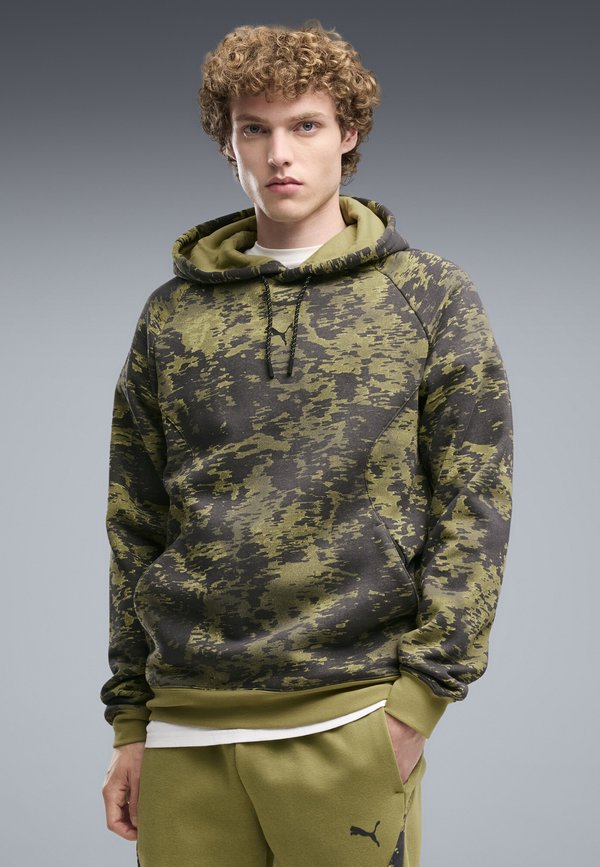Puma PUMA SPORT CAMO FLEECE HOODIE - Hoodie - chai latte