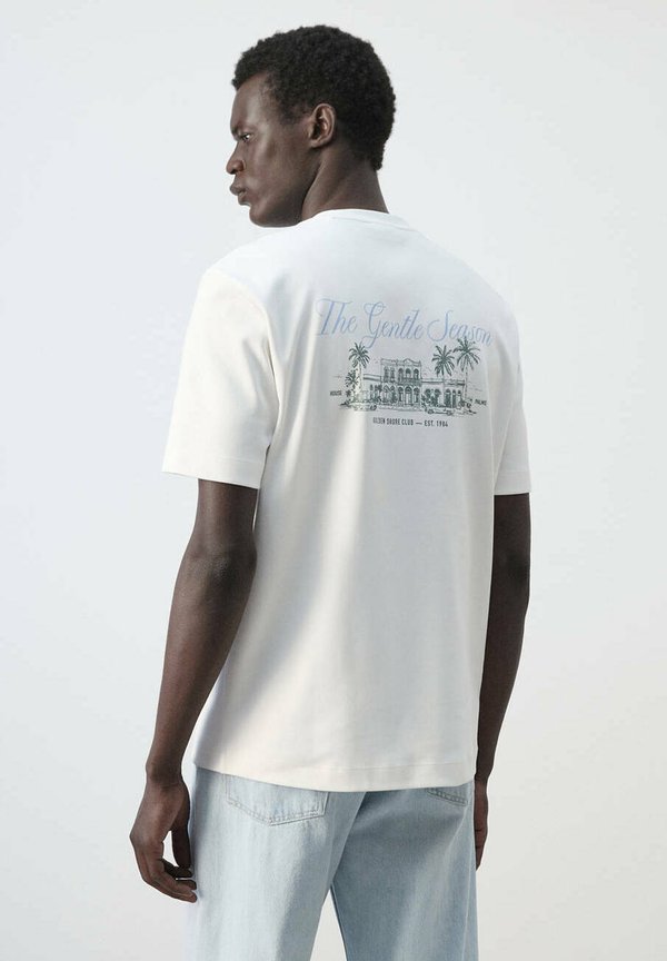 Mango ADULT - Print T-shirt - white