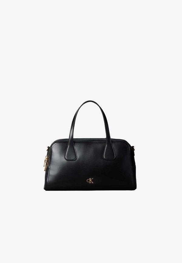 Calvin Klein MEDIUM BOWLING BAG - Handbag - black