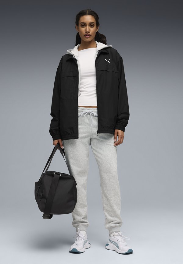 Puma W TAD ESSENTIAL FT JOGGER - Tracksuit bottoms - light gray heather