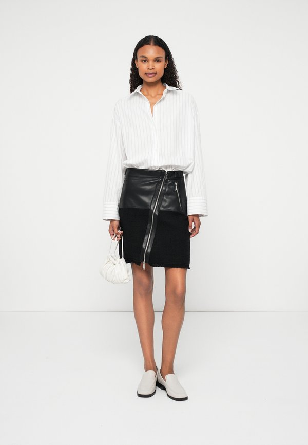 KARL LAGERFELD MIX BIKER SKIRT