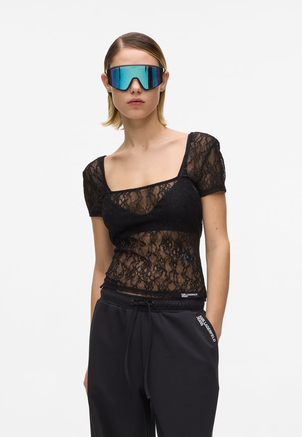 Karl Lagerfeld Jeans CAP-SLEEVED LACE