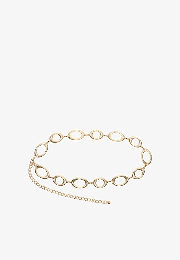 Bershka RINGS - CHAIN BELT - Belt - gold-coloured