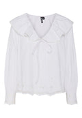 Pieces PCANNABELLE V-NECK FRILL