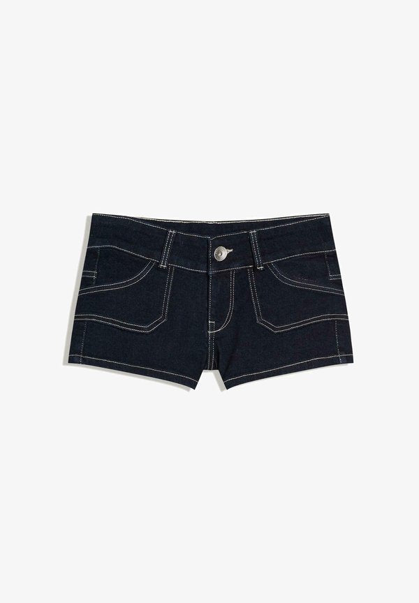 Bershka Denim shorts - royal blue