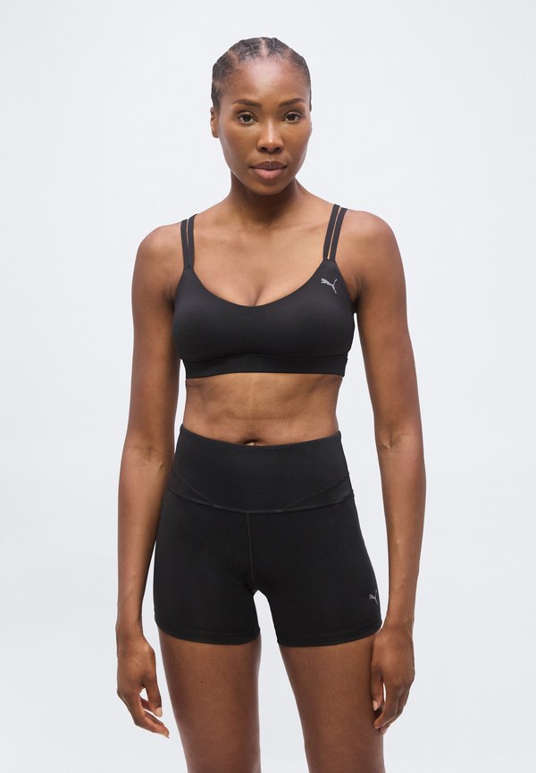 Puma SHAPE BRA LOW - Light support sports bra - black