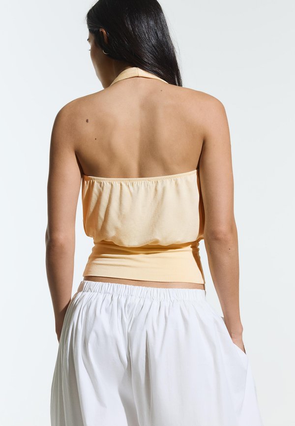 Bershka CROSSOVER RUCHED CUMMERBUND - Top - yellow