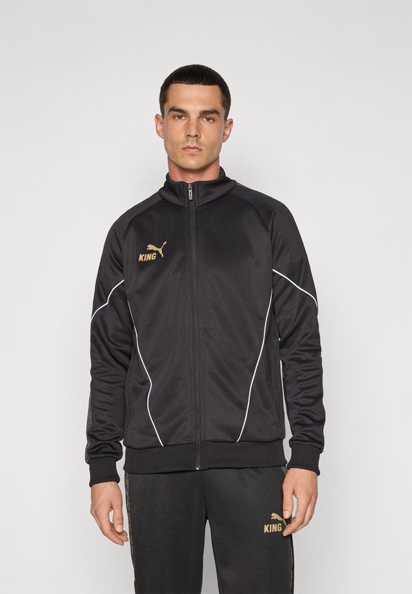 Puma KING ANTHEM JACKET - Training jacket - black/matte gold-coloured/white