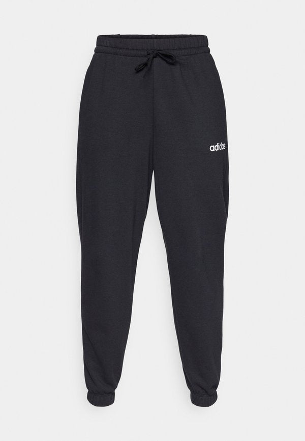 adidas Sportswear ESSENTIALS LINEAR CUFFED PANTS - Tracksuit bottoms - black/white