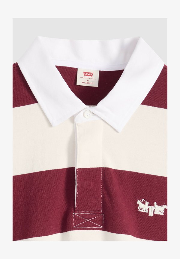 Levi's® HUDSON BOXY RUGBY RONAN STRIPE NAVY BLAZ - Polo shirt - ronan stripe navy bl/reds
