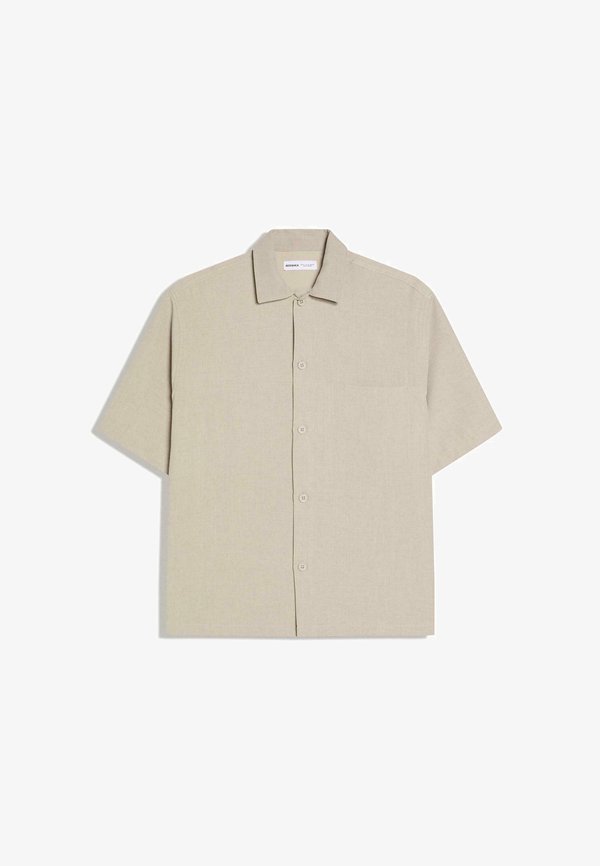 Bershka BOXY TAILORING - Shirt - stone