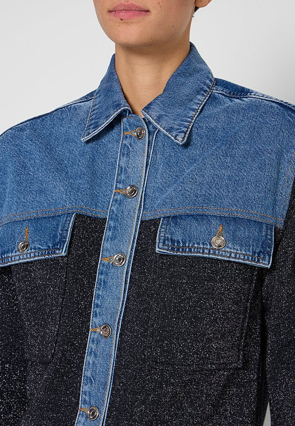 LIU JO ECS GIACCA CAMICIA FELPA DENIM