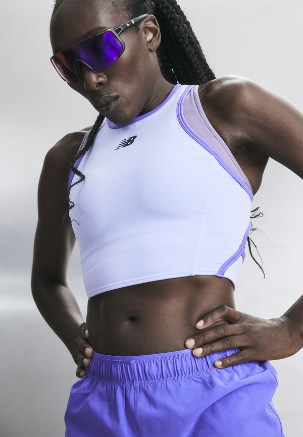 New Balance NB ESSENTIAL RUN BRA - High support sports bra - candied violet