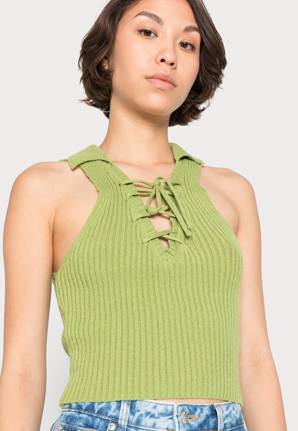 BDG Urban Outfitters LATTICE COLLAR TANK