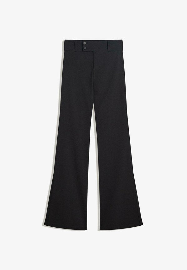 Bershka Trousers - black