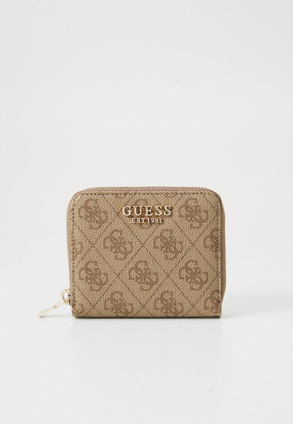 Guess LAUREL SMALL ZIP AROUND - Wallet - latte logo