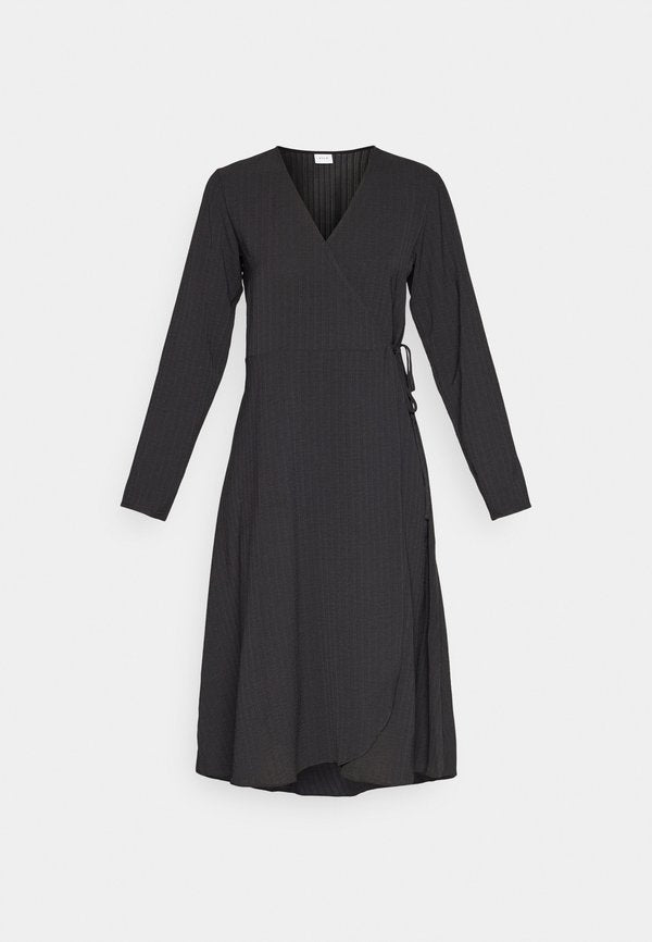 VILA VILOVIE NEW WRAP MIDI DRESS