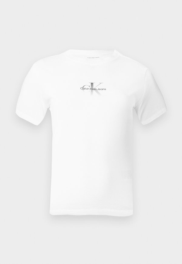 Calvin Klein Jeans GRADIENT MONOLOGO SLIM TEE - Basic T-shirt - bright white