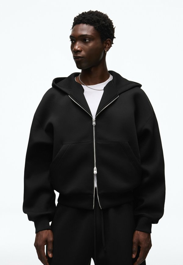 Bershka TECHNIC - ZIP UP HOODIE - Bomber Jacket - black