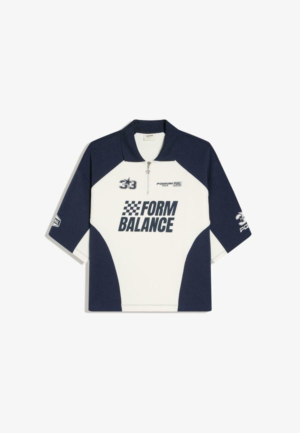 Bershka RACING INTERLOCK - POLO - Polo shirt - royal blue