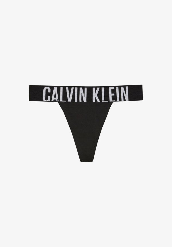 Calvin Klein Underwear HIGH LEG THONG - INTENSE POWER MICROF - Thong - black