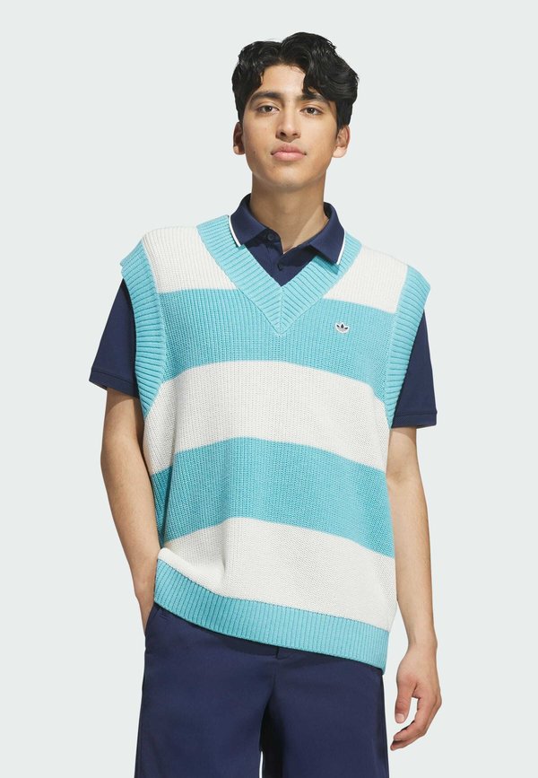 adidas Performance ORIGINALS OVERSIZED VEST - Jumper - light aqua chalk white