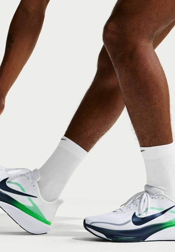 Nike Performance AIR ZOOM PEGASUS 42 - Road running shoes - white green spark midnight navy