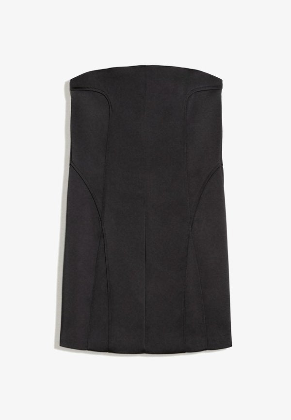 Bershka MINI SATEEN BANDEAU DRESS - Cocktail dress / Party dress - black
