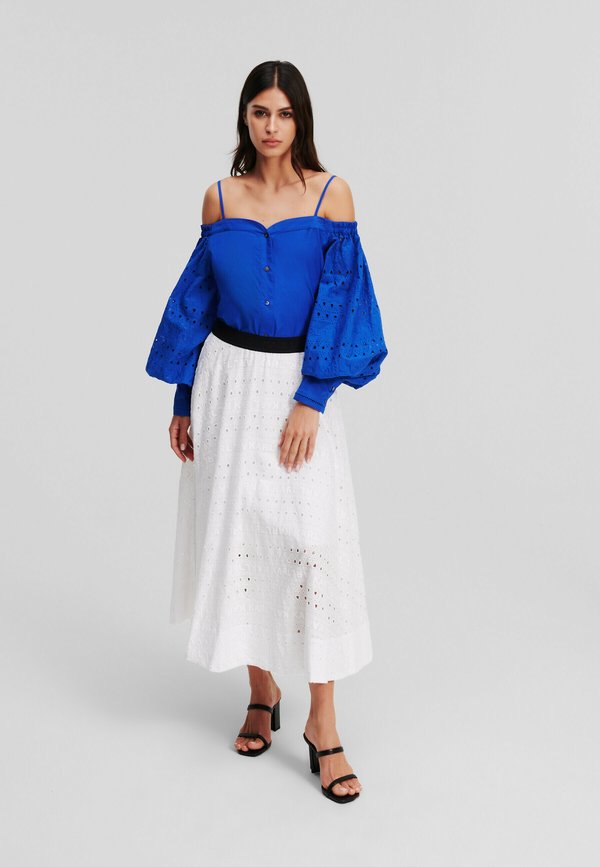 KARL LAGERFELD OFF SHOULDER EMBROIDERY