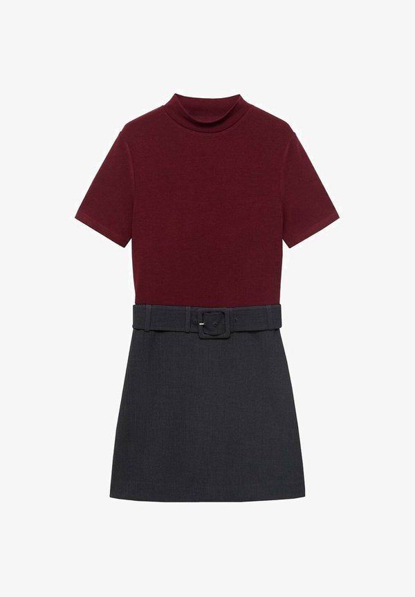 Mango Jersey dress - bordeaux