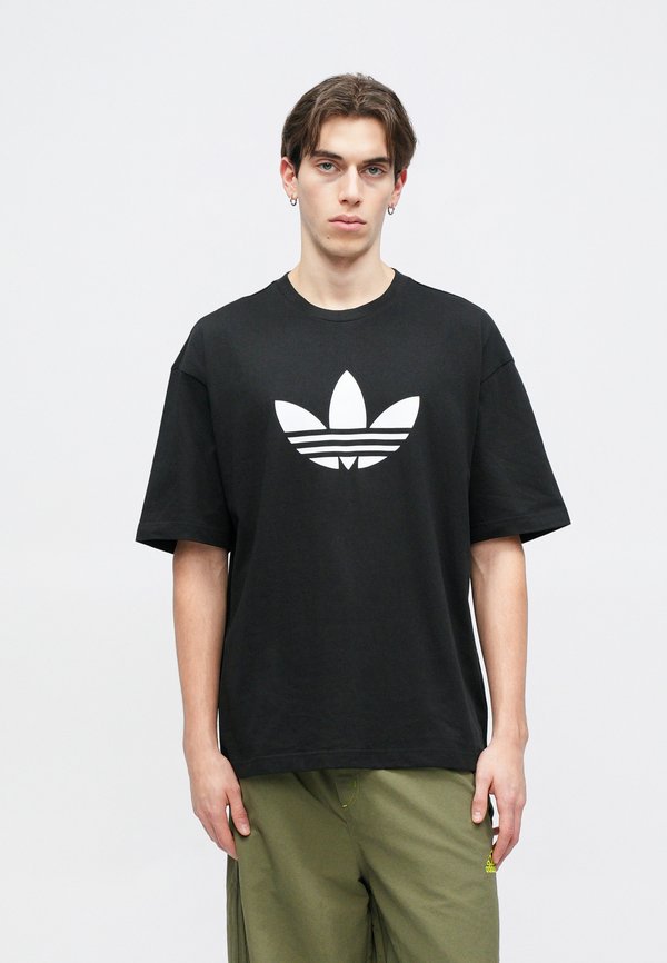 adidas Originals TREFOIL - Print T-shirt - black/white