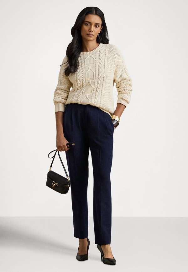 Lauren Ralph Lauren PLEATED TRICOTINE TAPERED PANT