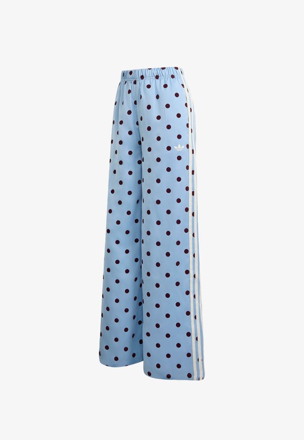 adidas Originals SATIN POLKA DOTS WIDE LEG PANT - Trousers - clear sky