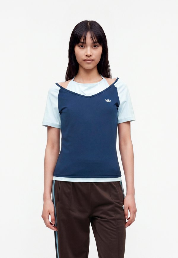 adidas Originals VINTAGE TEE - Basic T-shirt - night indigo/crystal sky