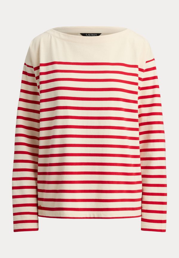 Lauren Ralph Lauren STRIPED JERSEY BOATNECK TOP