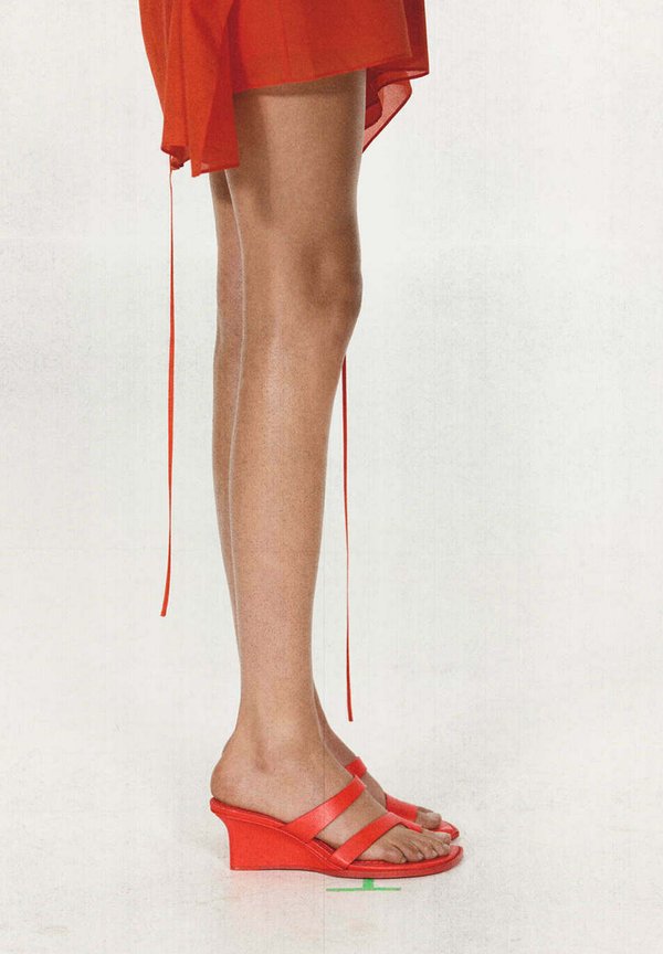 Mango ADULT - Heeled mules - red