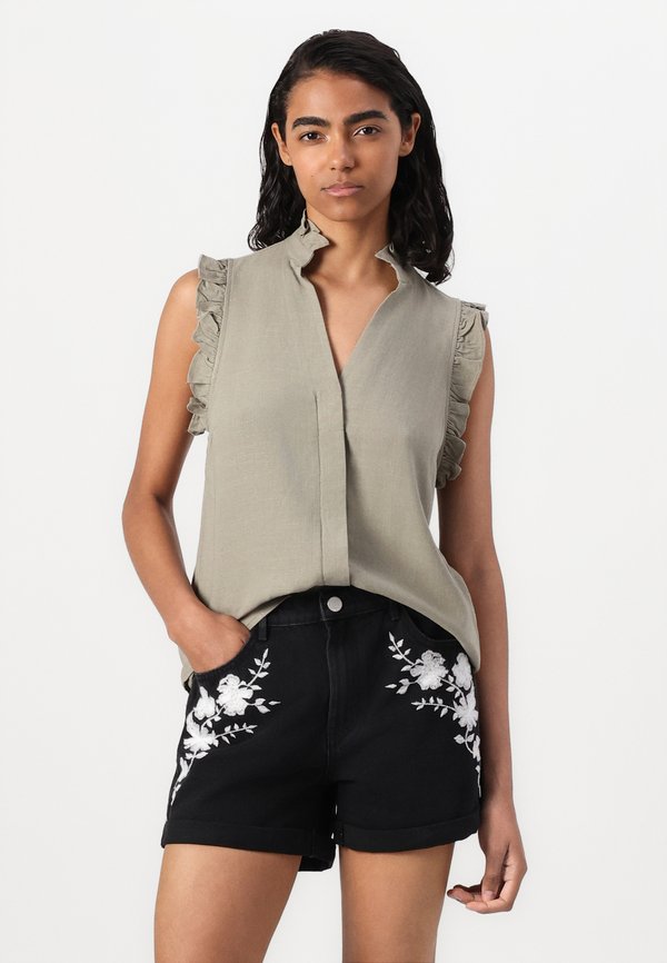 Selected Ruffle detail Sleeveless