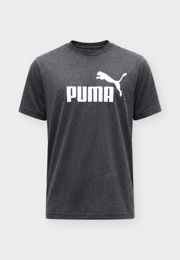 Puma NO. 1 LOGO HEATHER TEE - Print T-shirt - dark gray heather